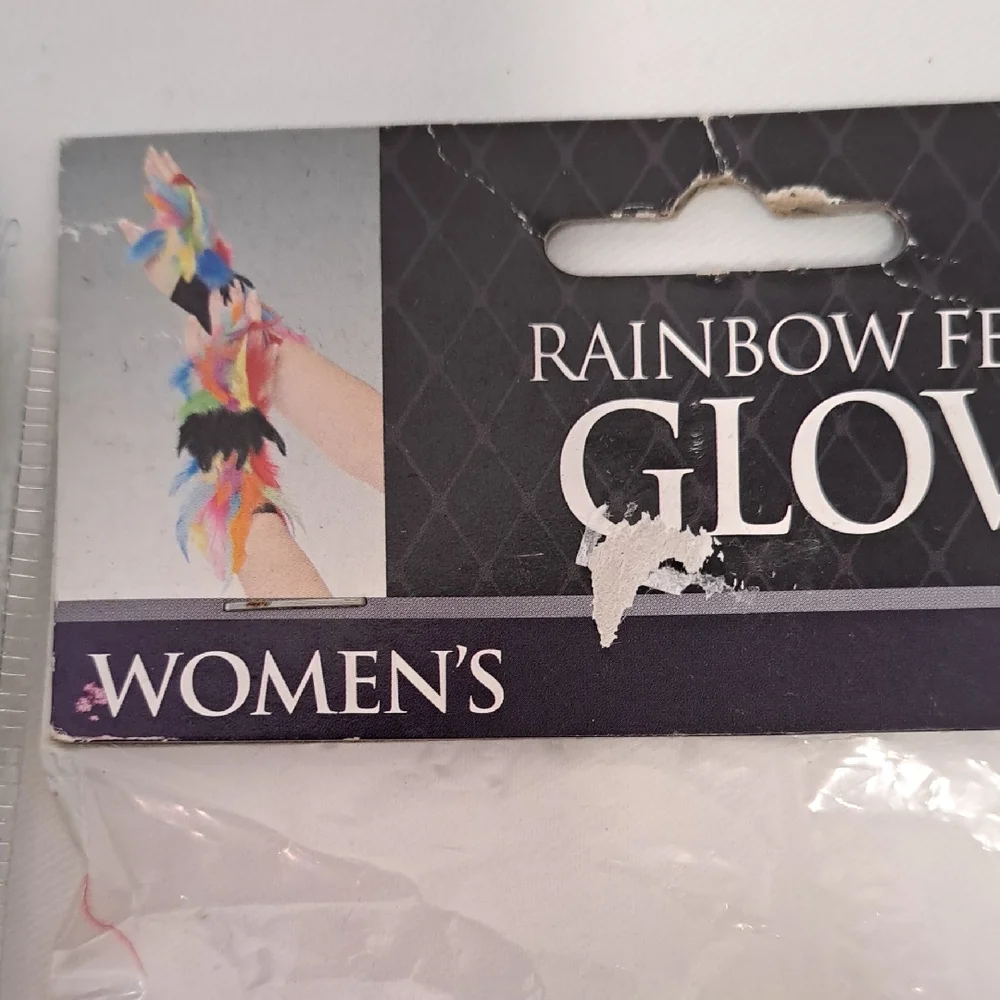 Rainbow Vibrant Feathered Party Mask with Jewel Accents Bundle